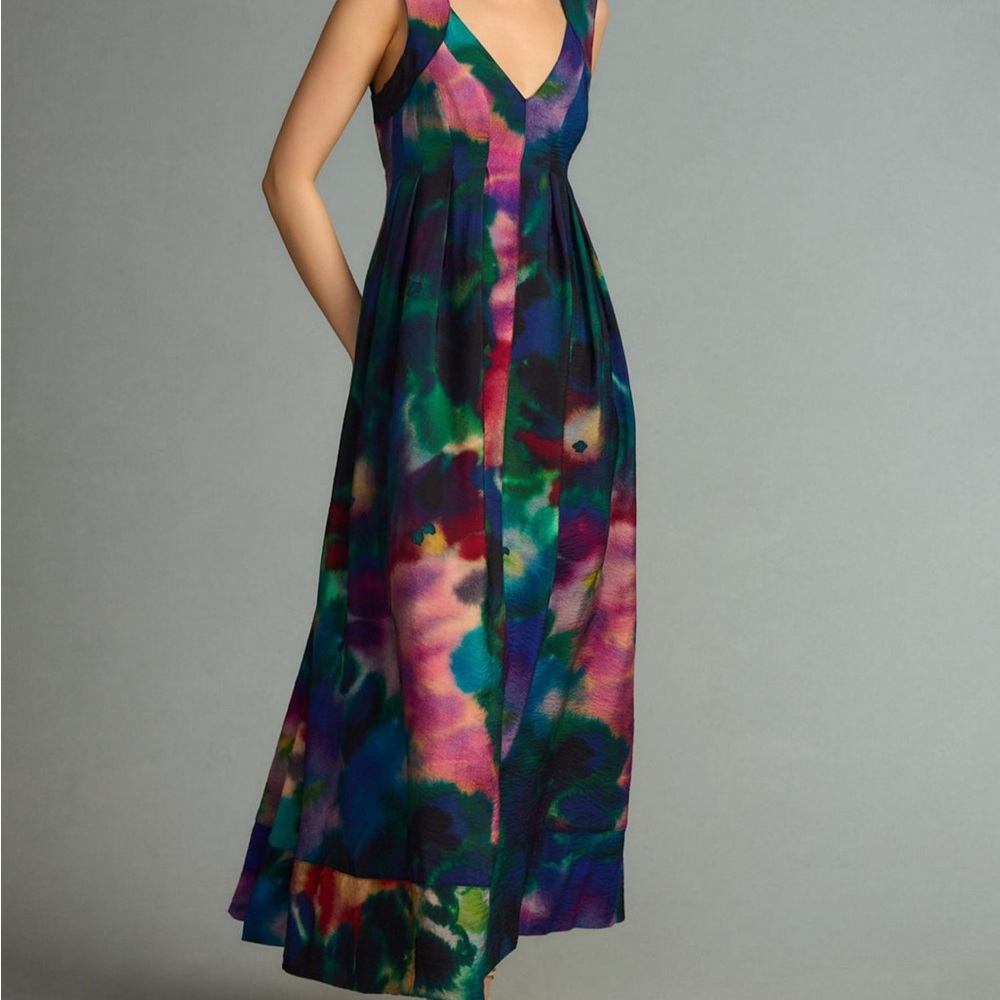 Anthropologie Vibrant Multicolor Maxi Dress